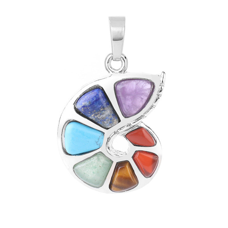 Seven Chakra Energy Natural Gem Pendant Necklace