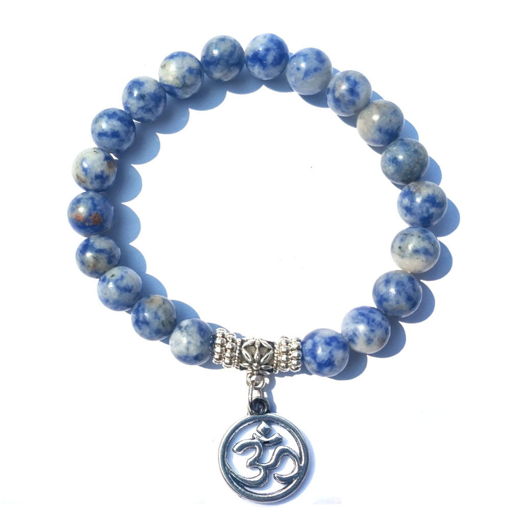 White Point Blue Energy Stone Bracelet