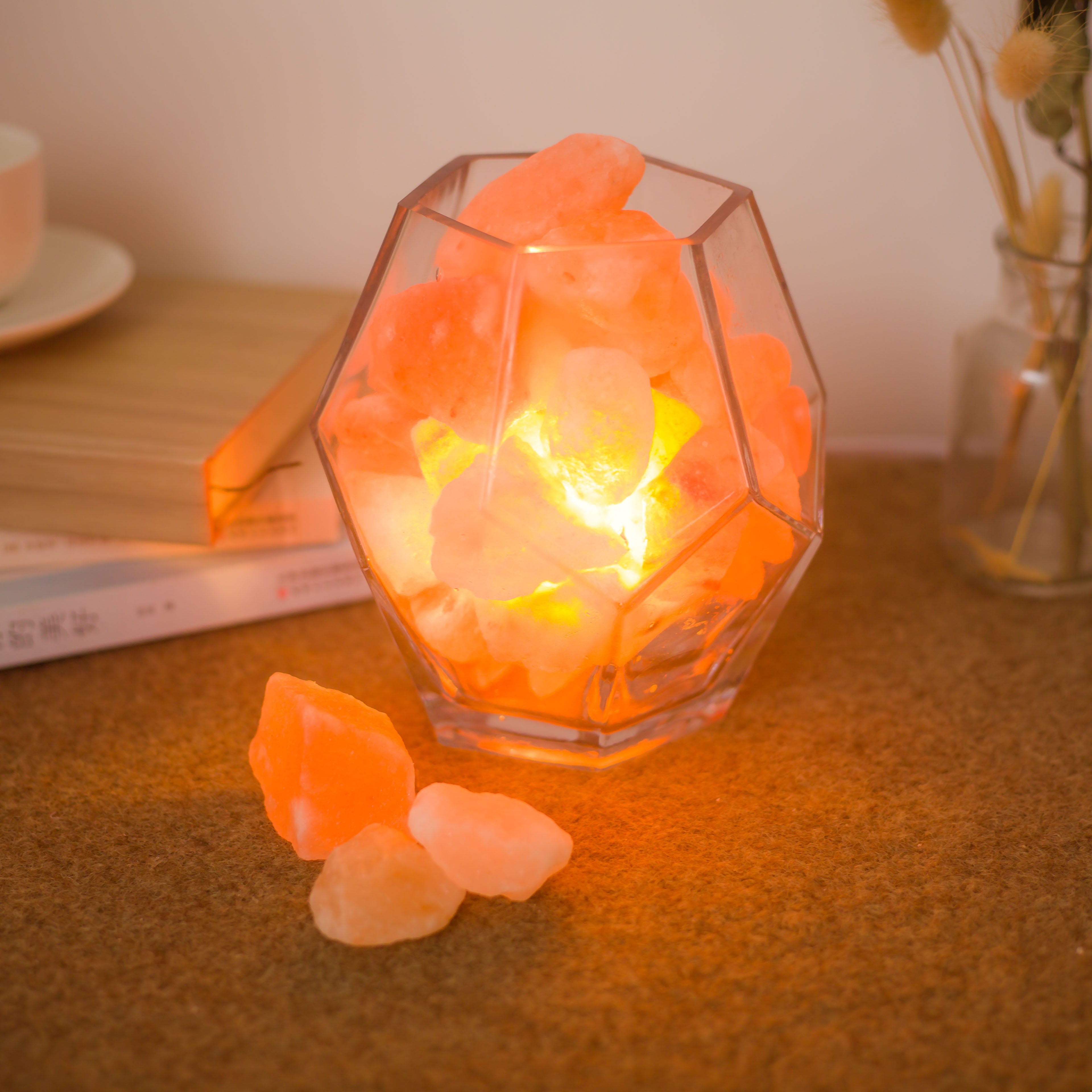 Himalayan crystal salt lamp