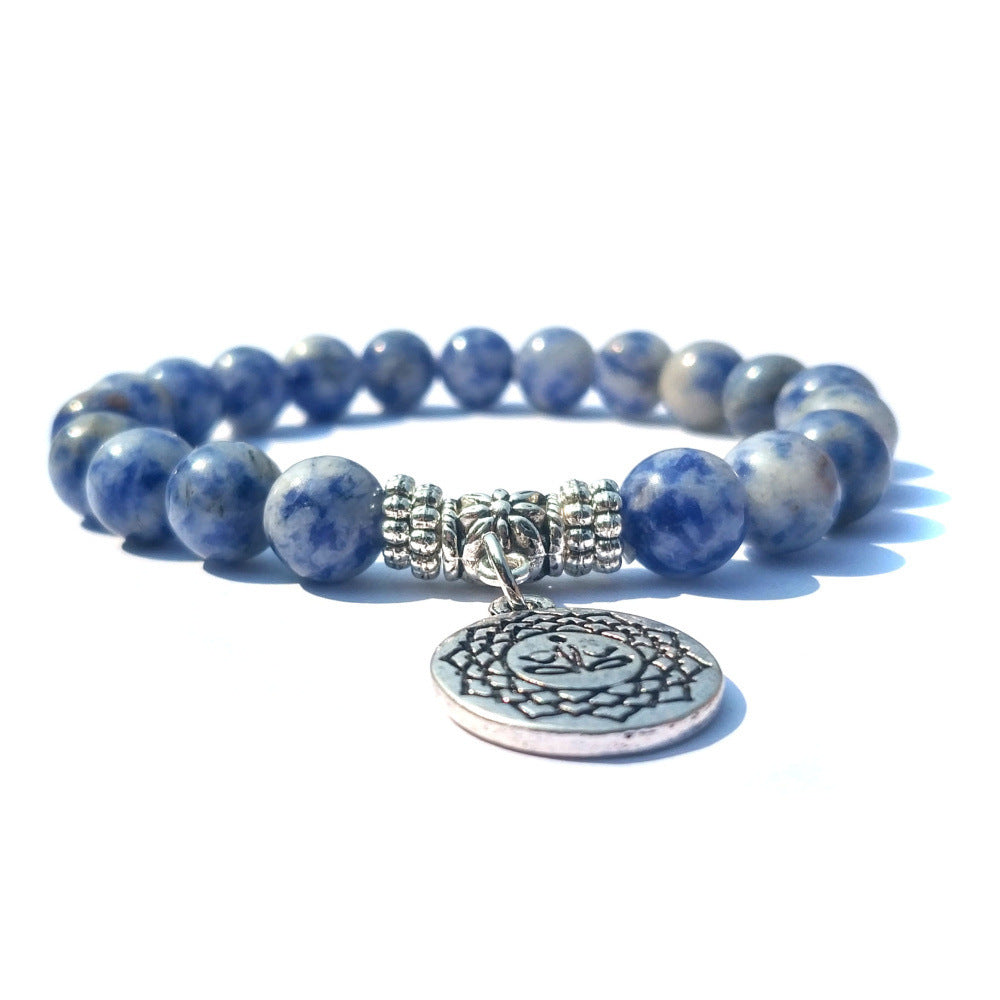 White Point Blue Energy Stone Bracelet