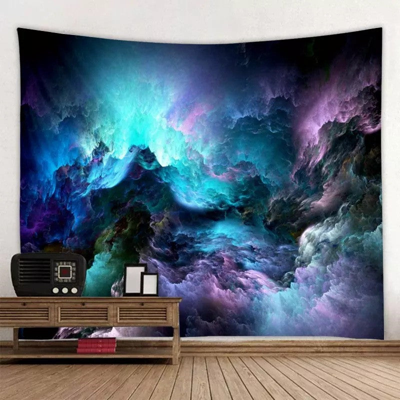 Psychedelic Bohemian Mandala Printed Polyester Tapestry Wall Decoration