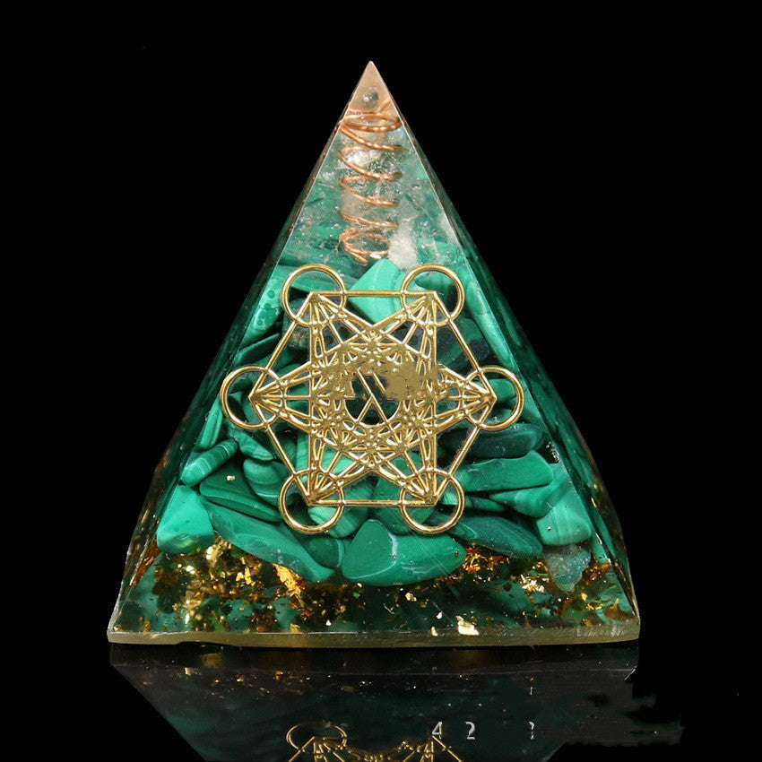 New Products For Cross Border Foreign Trade White Crystal Pillar, Malachite Pyramid, Aogen Hexagram, Energy Pyramid