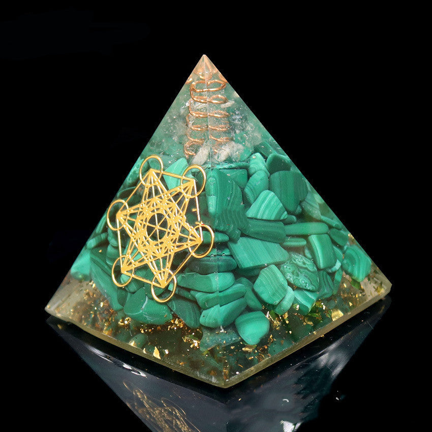 New Products For Cross Border Foreign Trade White Crystal Pillar, Malachite Pyramid, Aogen Hexagram, Energy Pyramid