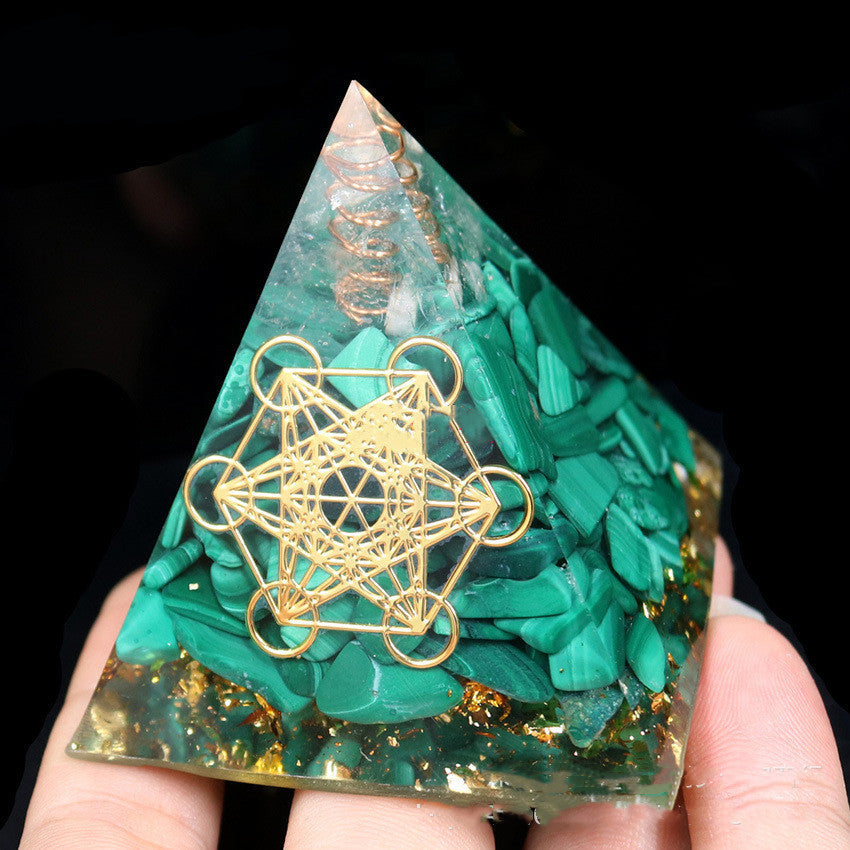 New Products For Cross Border Foreign Trade White Crystal Pillar, Malachite Pyramid, Aogen Hexagram, Energy Pyramid