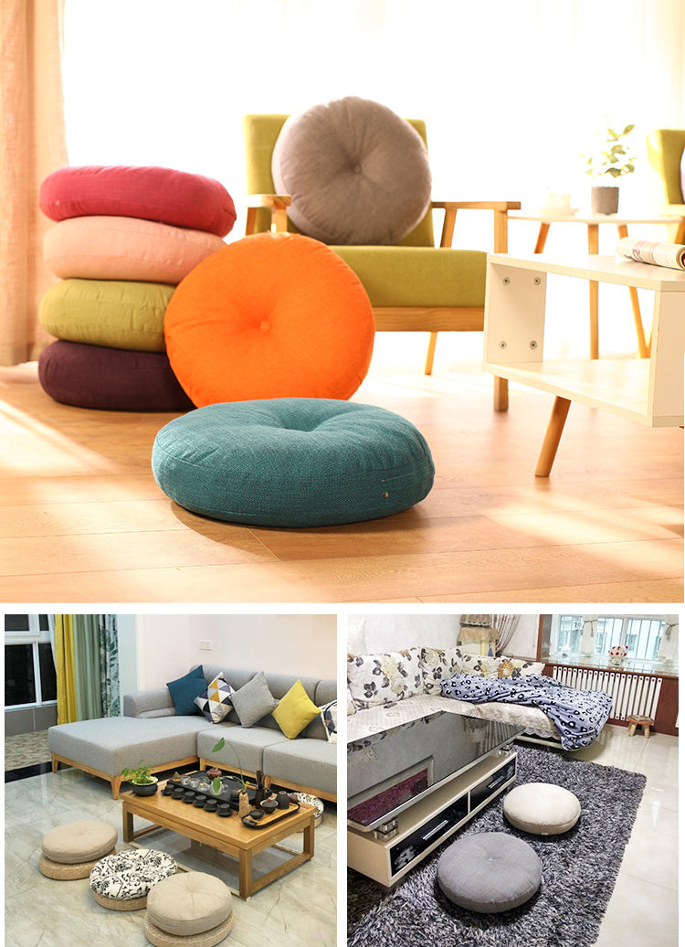 Futon Cushion Floor Japanese Tatami Carpet Floor Bay Window Household Seat Meditation Round Thickening Removable And Washable