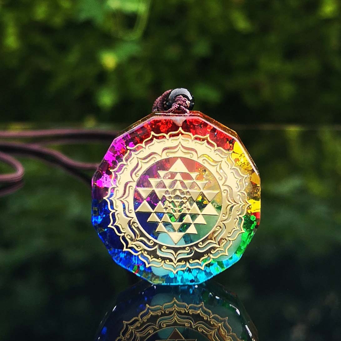 PendantNecklace Geometry Chakra Energy Necklace Meditation Energy Pendant