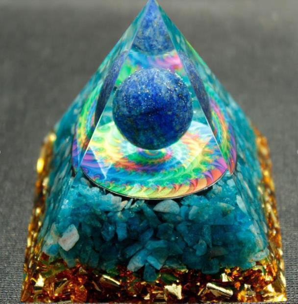 Ogan Pyramid Explosion Model Natural Crystal Crushed Stone Energy Tower