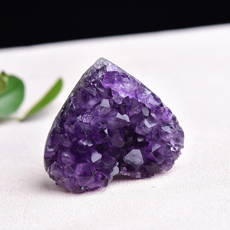 Natural Uruguay Amethyst Cluster Amethyst Cave Love Heart Shaped Rough Stone