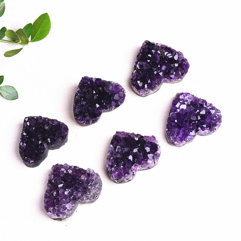 Natural Uruguay Amethyst Cluster Amethyst Cave Love Heart Shaped Rough Stone