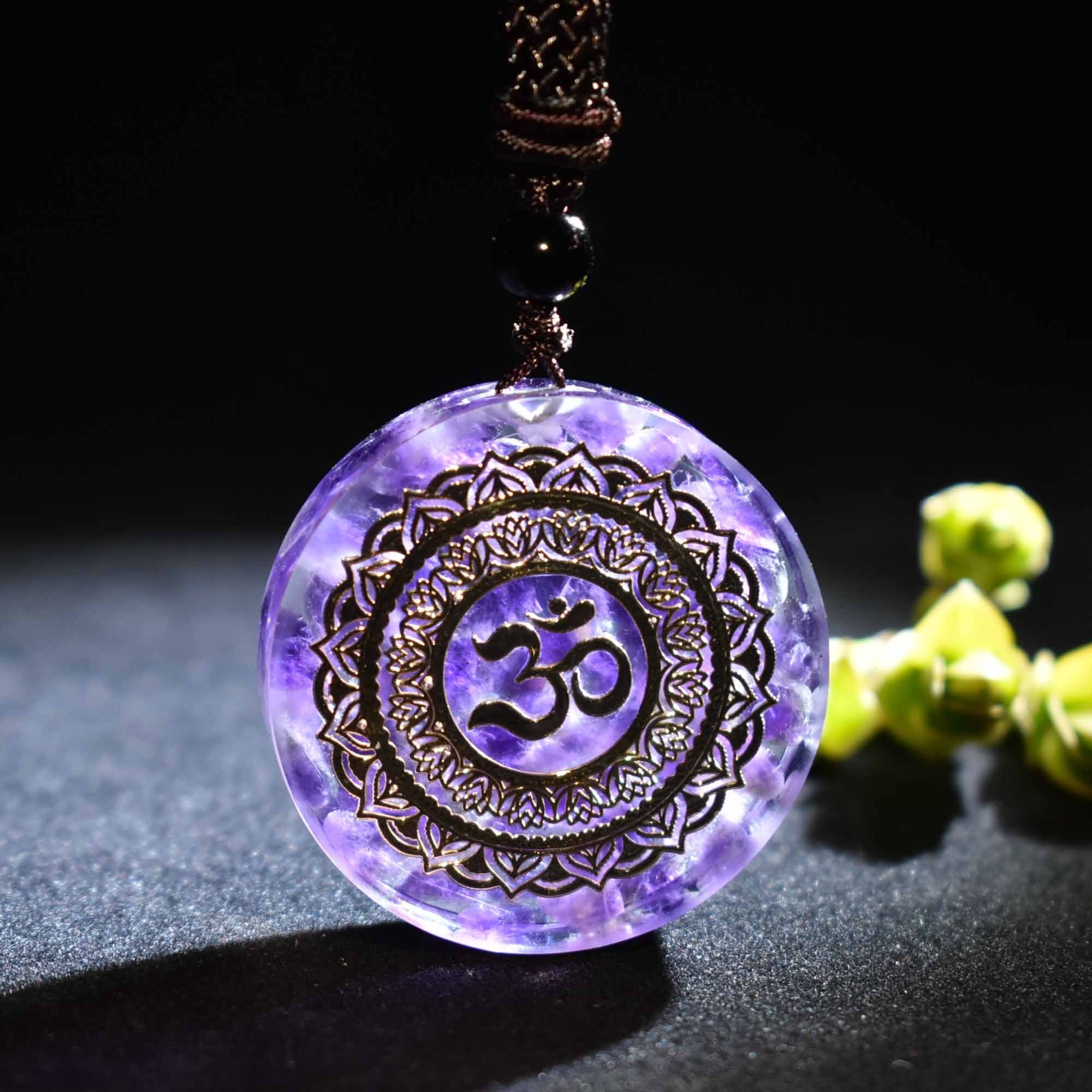 Natural Crystal Seven Chakra Pendant