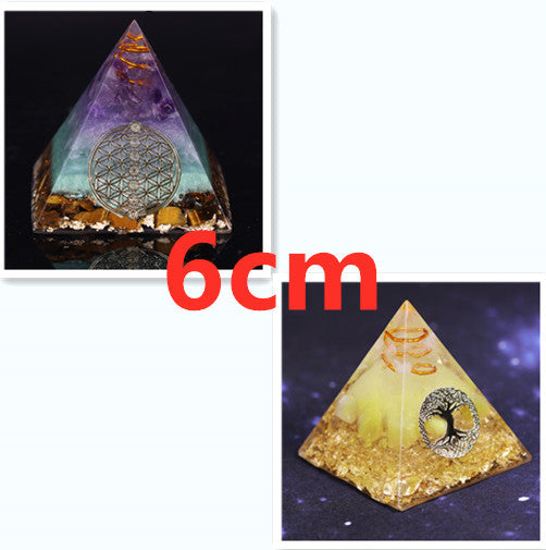 Environment Ornaments Seven Chakras Natural Crystal Crushed Stone Energy Tower