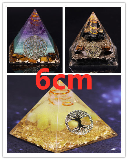 Environment Ornaments Seven Chakras Natural Crystal Crushed Stone Energy Tower