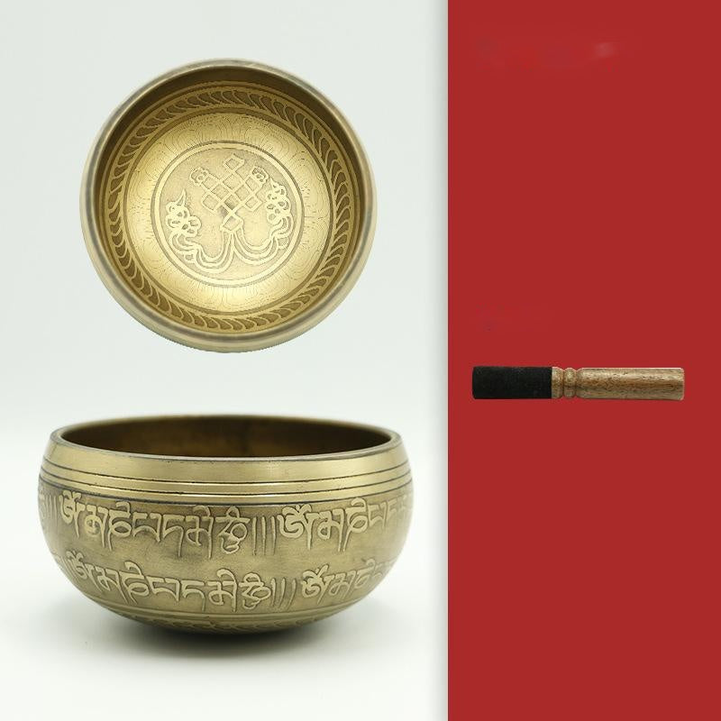 Yoga Meditation Singing Bowl Auspicious Knot Handmade Buddha Sound Bowl