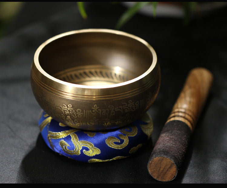 Yoga Meditation Singing Bowl Auspicious Knot Handmade Buddha Sound Bowl