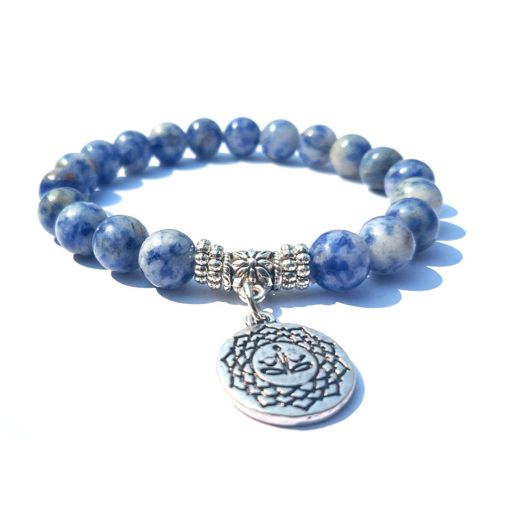 White Point Blue Energy Stone Bracelet