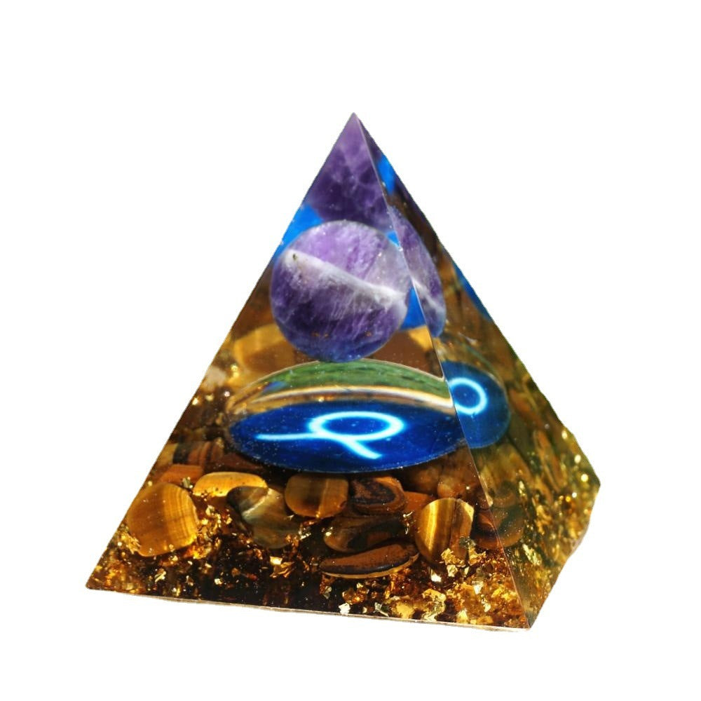 6cm Crystal Ball Chakra PyramidCrystal