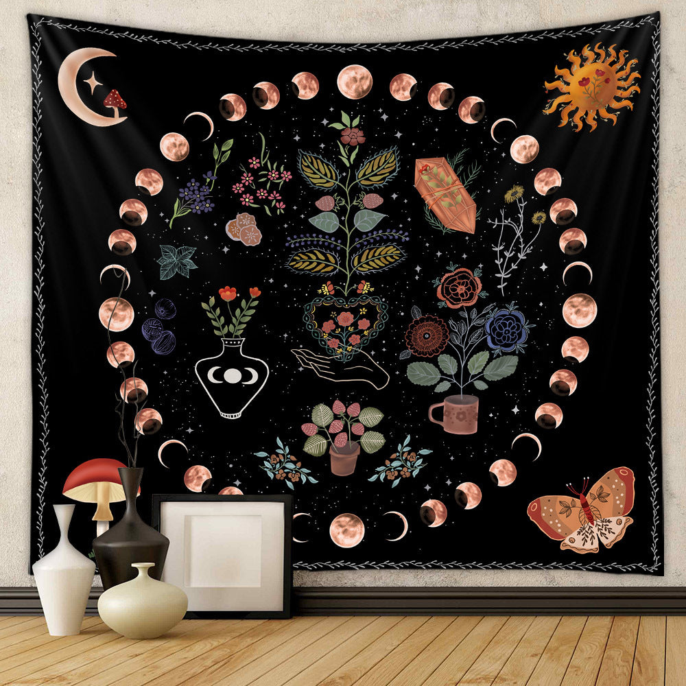 Home Bohemian Tapestry Room Decoration Floral Hanging Cloth