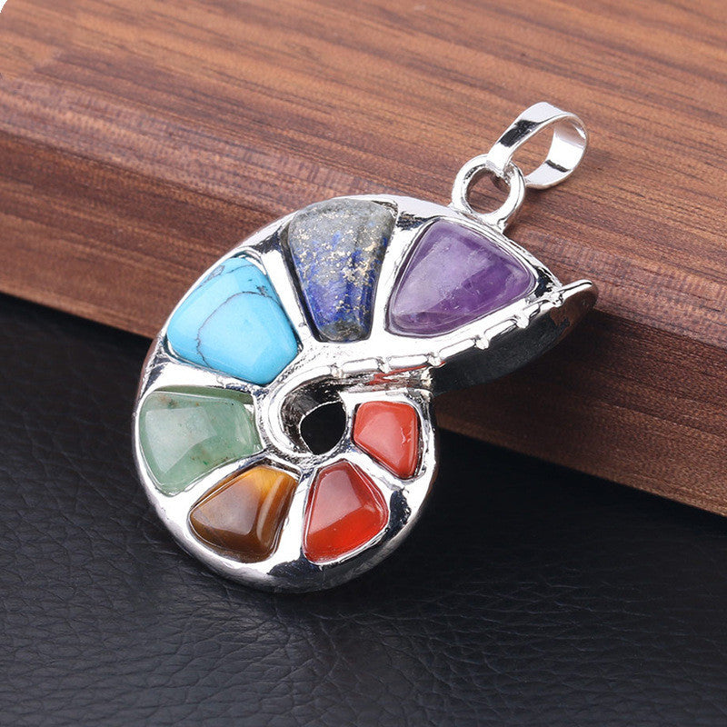 Seven Chakra Energy Natural Gem Pendant Necklace