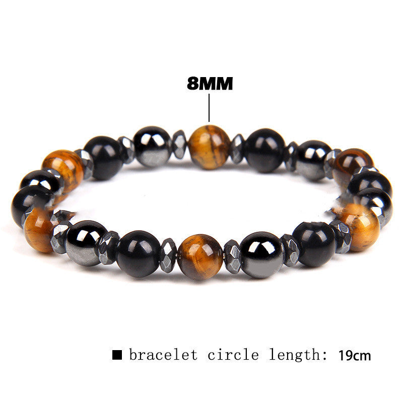 Natural Tiger Eye Stone Bracelet Women's Yoga Energy Sports Bracelet