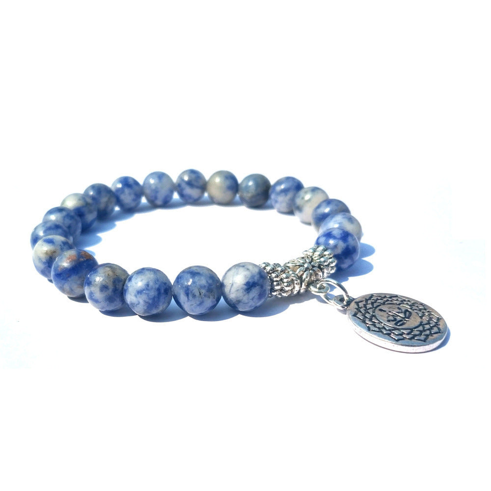 White Point Blue Energy Stone Bracelet