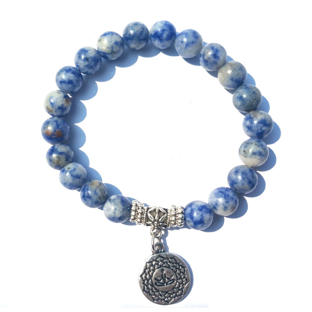 White Point Blue Energy Stone Bracelet