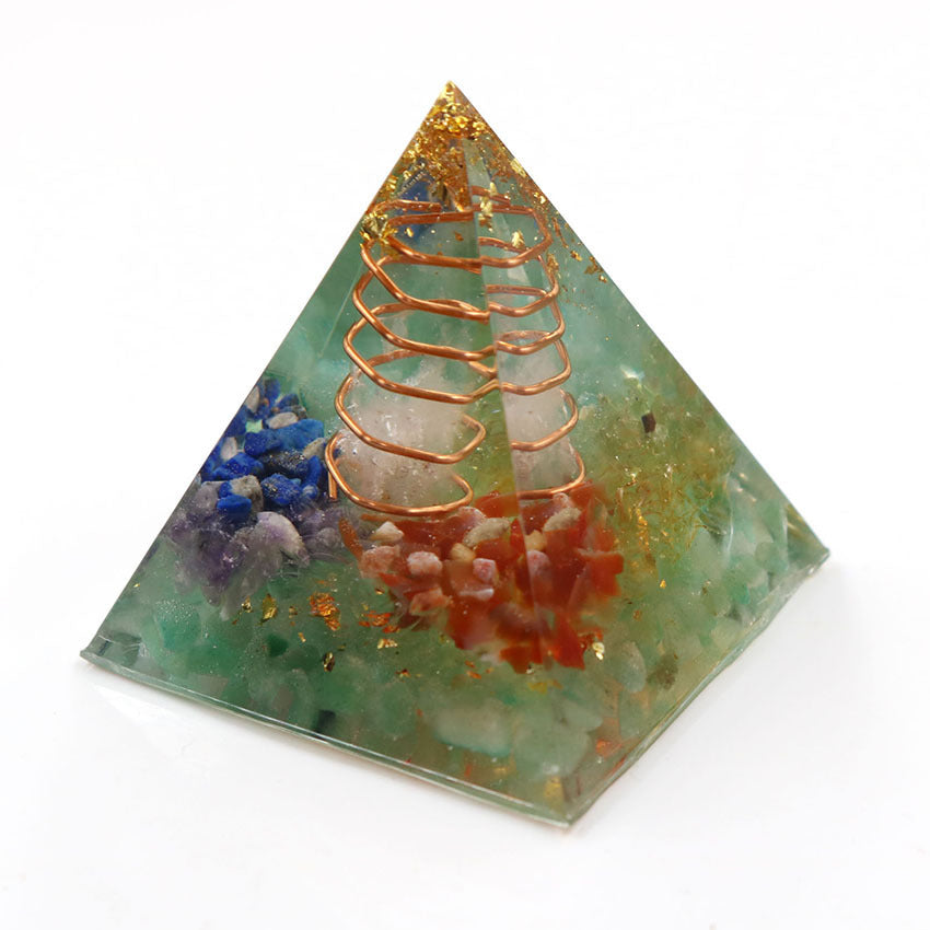 Natural Crystal Chakra Ogan Energy Pyramid