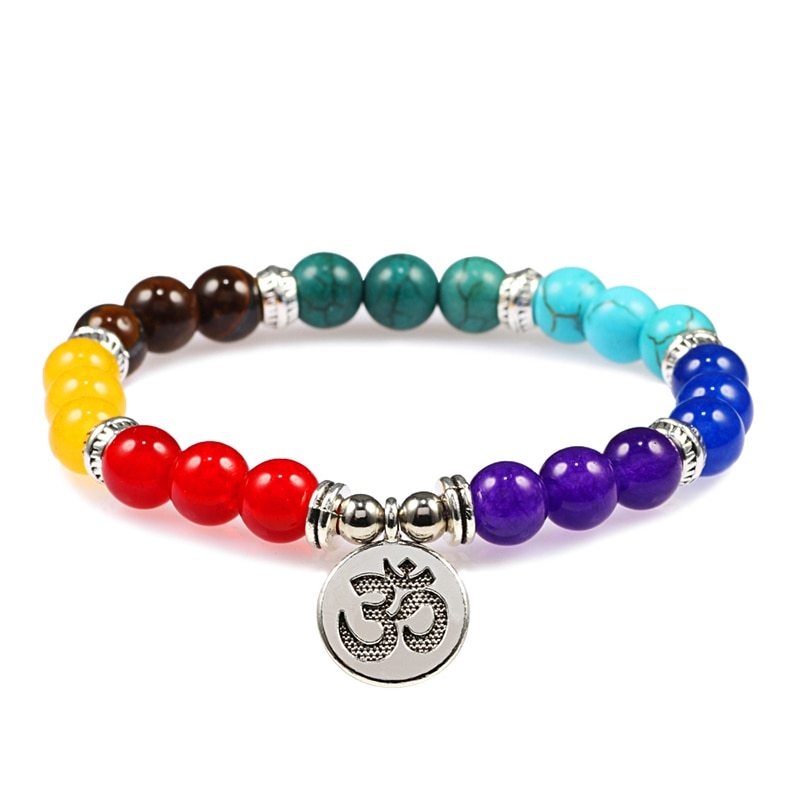 Creative Seven Color Energy Stone Yoga Bracelet