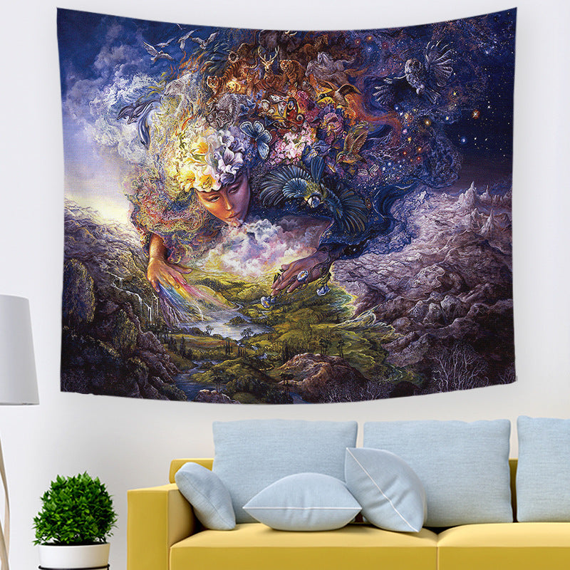 Decorative Cloth Digital Printing Forest Elf Tapestry