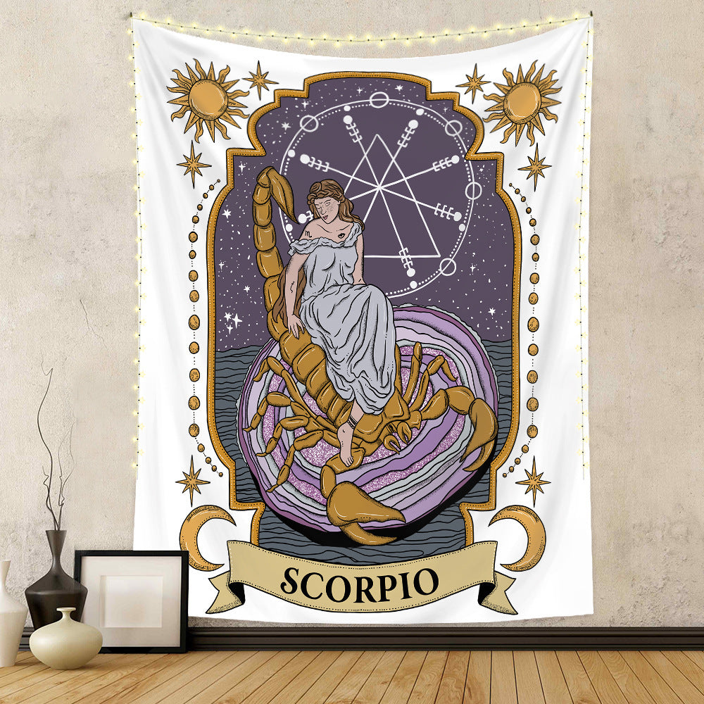 Twelve Constellation Tapestry Skull Tapestry Tarot Tapestry