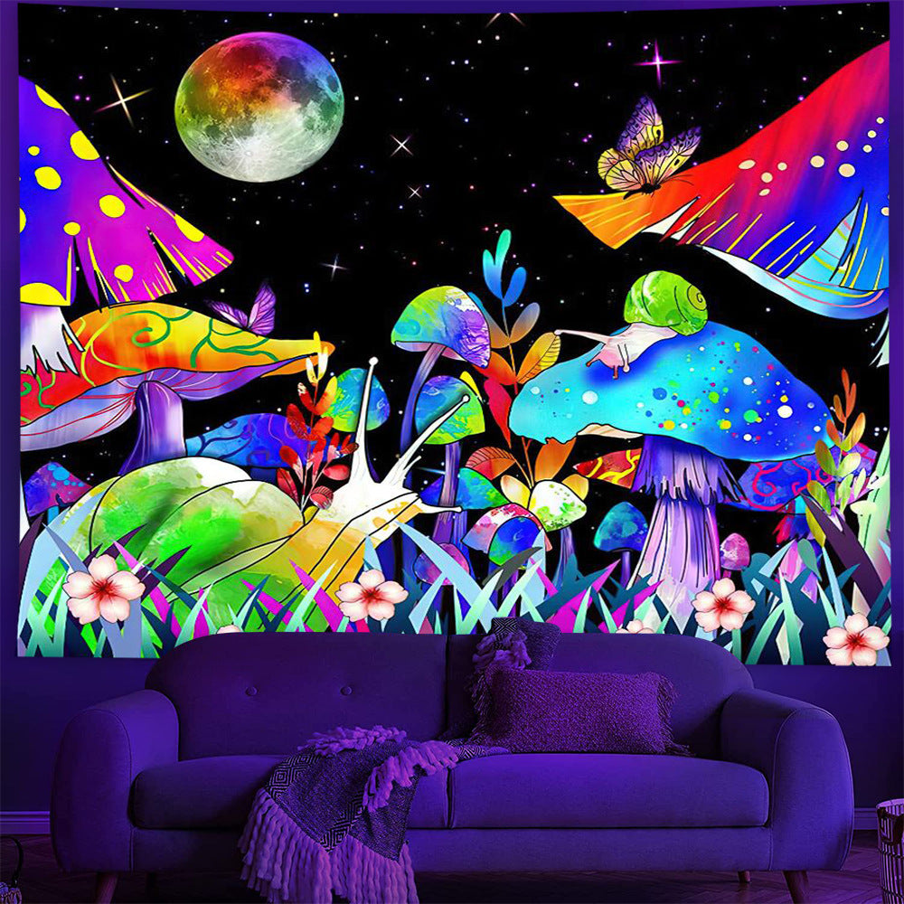 Fluorescent Star Print Dormitory Remodeling Wall Cloth Backdrop Tapestry