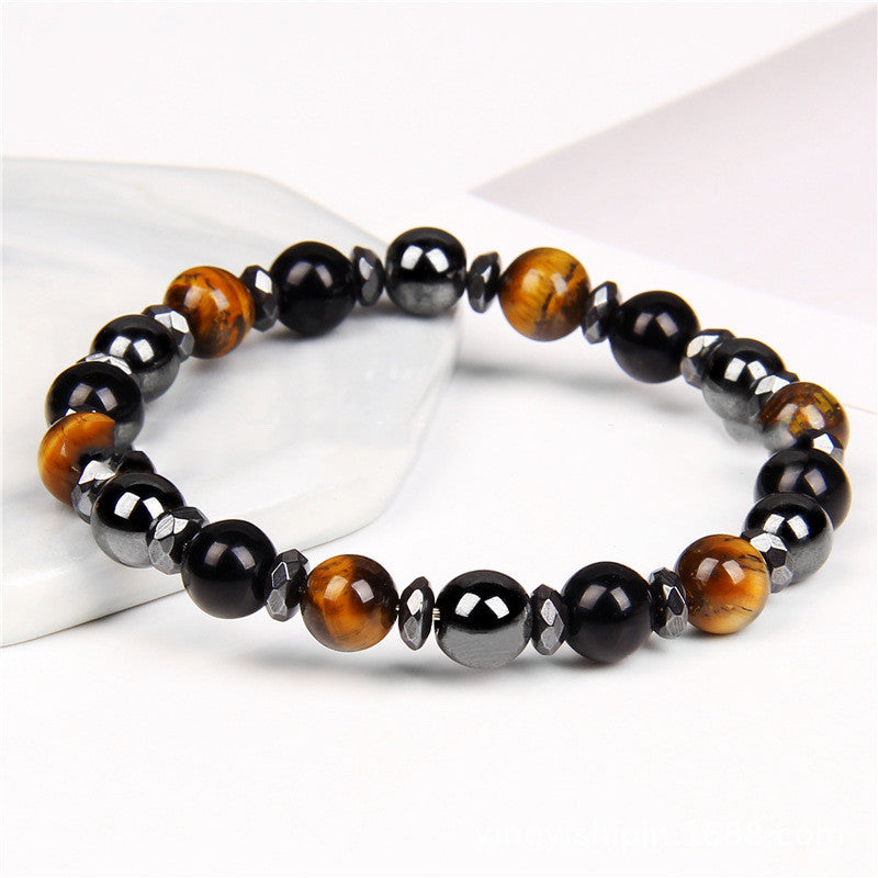 Natural Tiger Eye Stone Bracelet Women's Yoga Energy Sports Bracelet