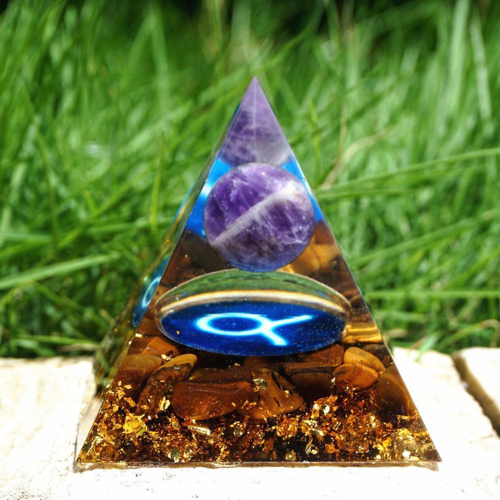 6cm Crystal Ball Chakra PyramidCrystal