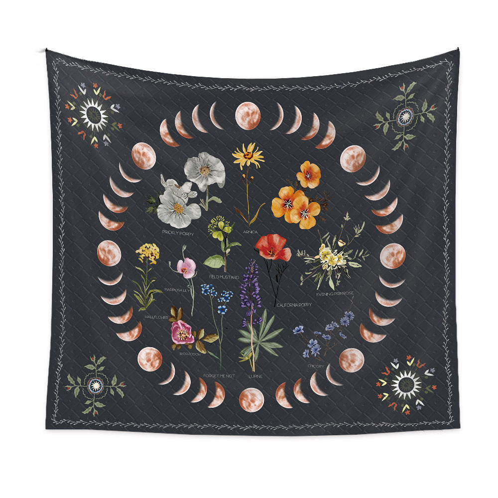 Home Bohemian Tapestry Room Decoration Floral Hanging Cloth