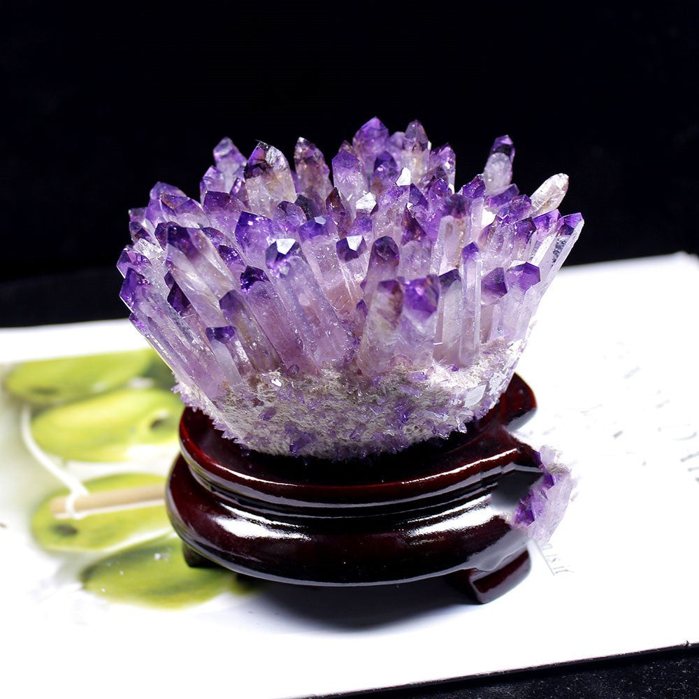 Amethyst Cluster Degaussing Energy Stone Mineral Artifact Home Decoration Ornaments