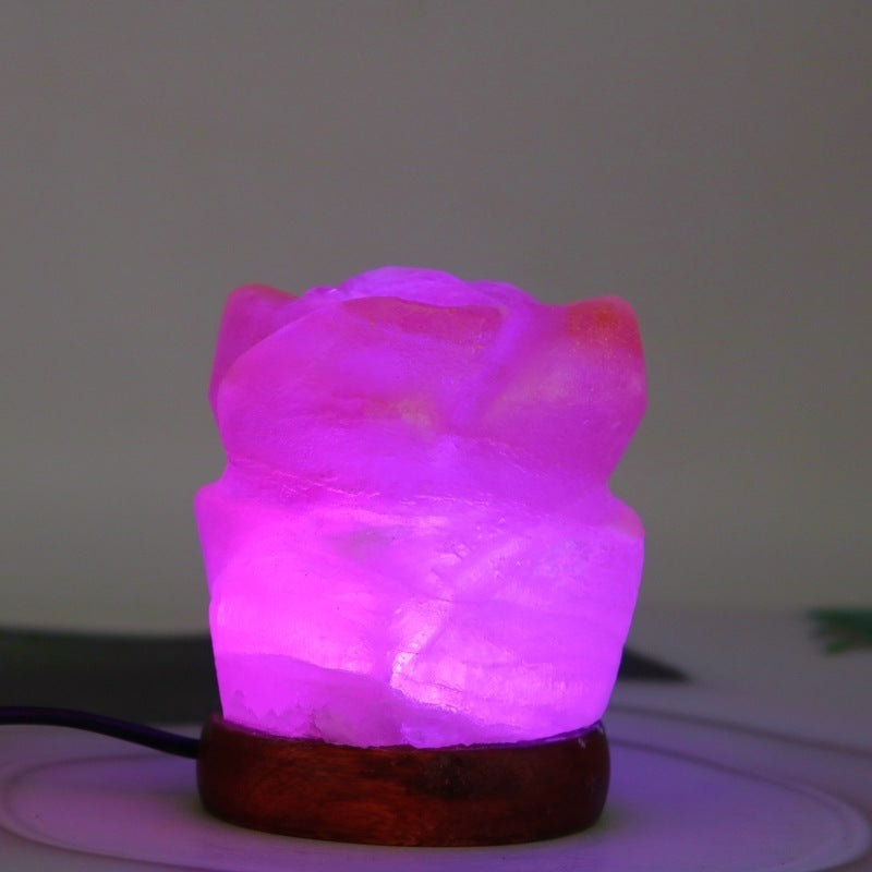 Himalayan Rose Salt USB Salt Light Rainbow Color