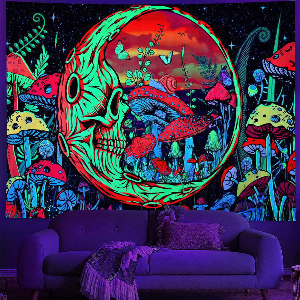 Fluorescent Star Print Dormitory Remodeling Wall Cloth Backdrop Tapestry