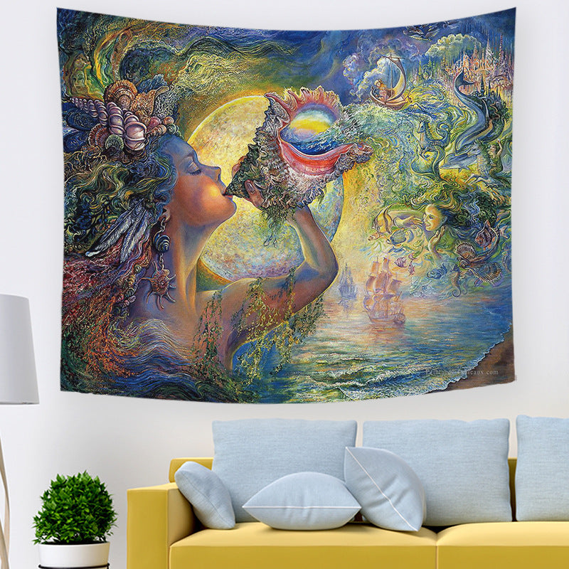 Decorative Cloth Digital Printing Forest Elf Tapestry