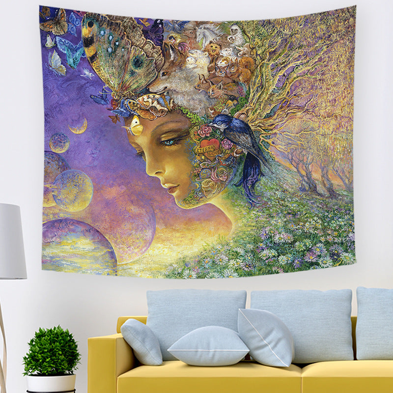 Decorative Cloth Digital Printing Forest Elf Tapestry