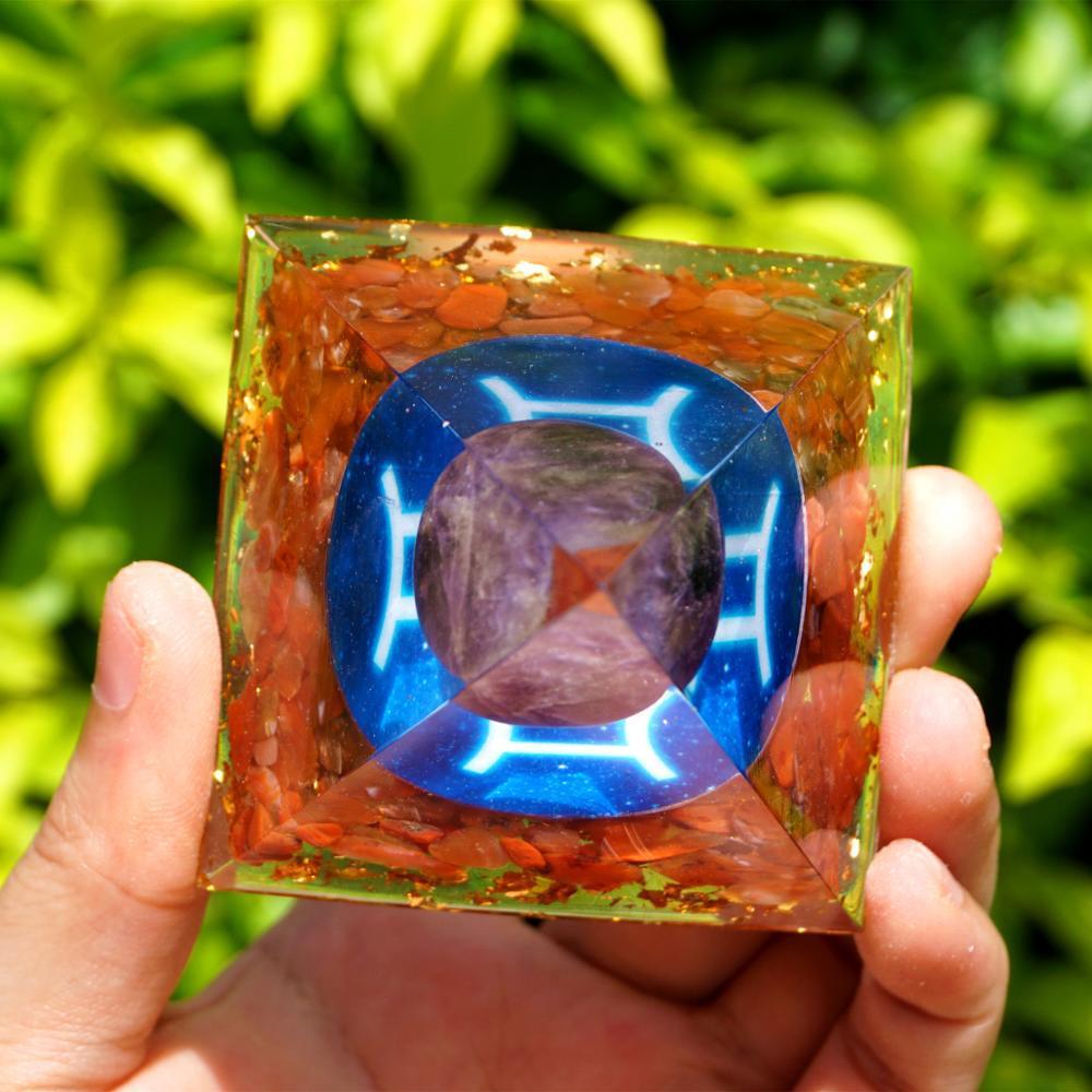 6cm Crystal Ball Chakra PyramidCrystal