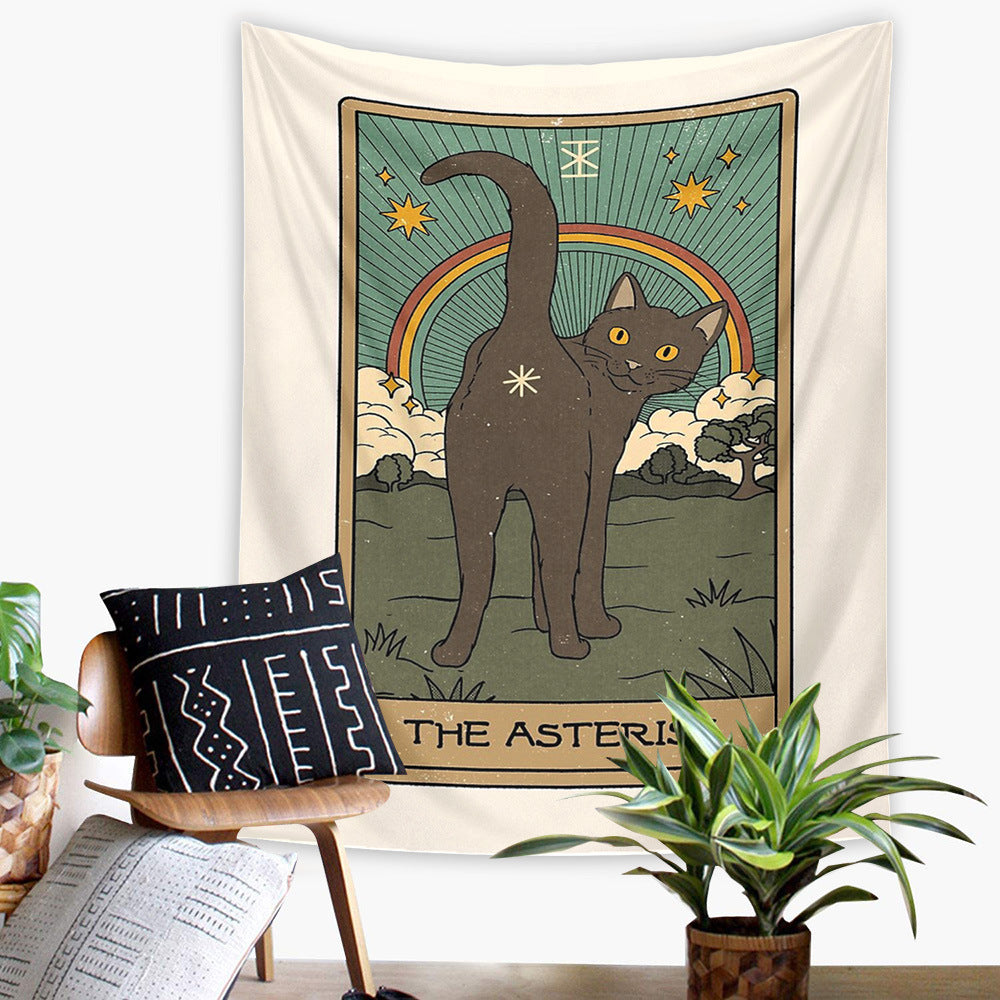 Tarot Cat Tapestry Amazon Background Cloth Decoration