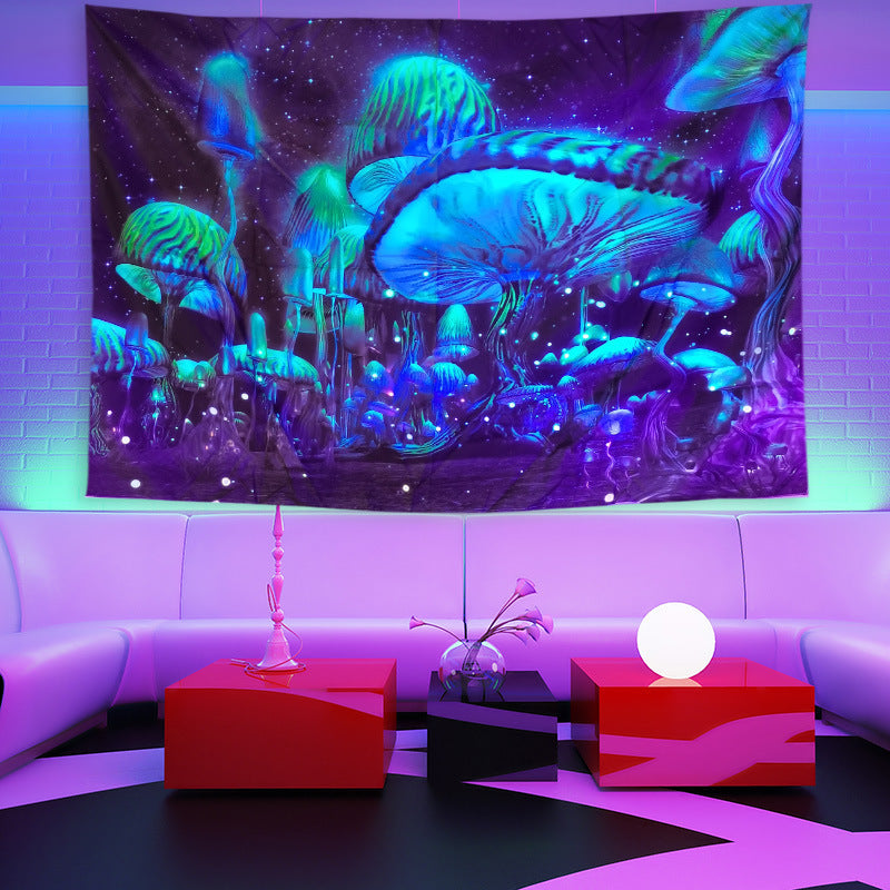 Fluorescent Star Print Dormitory Remodeling Wall Cloth Backdrop Tapestry