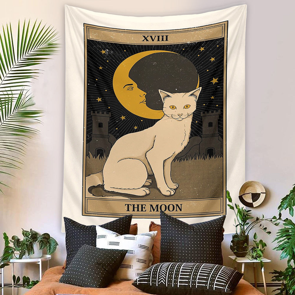 Tarot Cat Tapestry Amazon Background Cloth Decoration